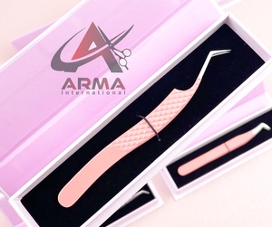 แหนบปลายขนตาทำจากสเตนเลสสตีลสำหรับมืออาชีพปากคีบปลายแหลมช่วยแยกส่วนโค้งได้อย่างยั่งยืน - Product Image 2