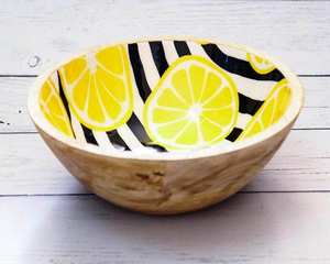 > Nueva pegatina esmaltada, cuencos de madera impresos para comida o ensaladeras, cuenco pequeño para servir pasta y cereales a bajo precio - Product Image 6