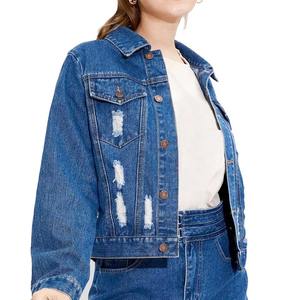 Chaqueta vaquera para mujer más vendida, lo último en estampado personalizado, talla cómoda, precio bajo, material fresco, chaqueta vaquera para mujer - Product Image 3