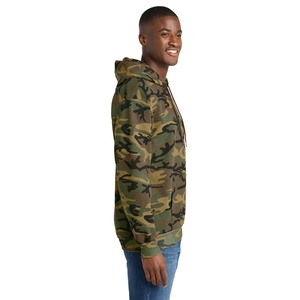 Sweat à capuche polaire camouflage personnalisable pour homme, imprimé numérique intégral, brodé, respirant, style streetwear hiver, par fabricant de vêtements - Product Image 3