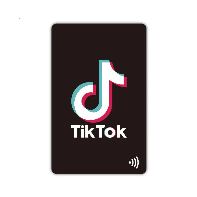 Tiktok 페이스 북의 소셜 미디어 공유 구글 검토 Nfc 스탠드 사용자 정의 인쇄 nfc 카드