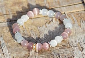 Brazaletes elásticos Unisex redondos lisos con diamantes de imitación de cristal con cuentas de selenita múltiple clásica para bodas, fiestas, regalo de aniversario - Product Image 2