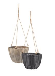 Poly <b>Rattan</b> Handmade Hanging <b>Planters</b> with Handle Eco-Friendly Home Storage Organizer for Plants Laundry Fruit - Product Image 3