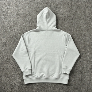 Sweats à capuche pour hommes 100% coton tendance, logo brodé imprimé en relief personnalisé, qualité supérieure, vêtements décontractés d'hiver, couleurs unies, basiques - Product Image 2