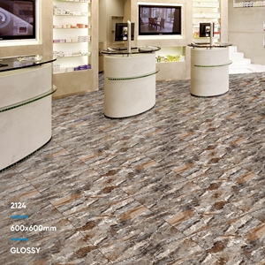 Carreaux de sol en porcelaine moderne brillants de 600x600 mm pour une utilisation en extérieur dans les appartements, les centres commerciaux et les écoles - Product Image 3