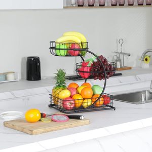 3 Tier Fruit <b>Basket</b> <b>for</b> Kitchen, Metal Wire Fruit Bowl <b>for</b> Kitchen Counter Detachable Fruit Vegetables Storage <b>Basket</b> Holder - Product Image 5