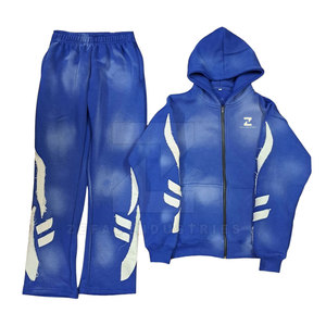 Service OEM – Nouveauté : Ensembles de survêtements pour hommes, grande taille, à capuche, 100 % coton, écologiques, respirants et légers – Vente Flash - Product Image 1