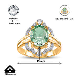 Emerald Cut Zircon Geometric Gold <b>Ring</b> for <b>Boys</b> Wedding Jewelry - Product Image 6
