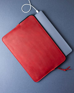 Housse en cuir véritable durable faite à la main pour ordinateur portable légère et portable de haute qualité pour le travail de bureau - Product Image 4