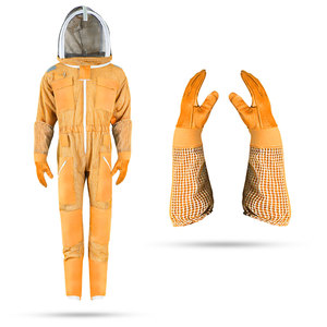 Traje de apicultor ventilado de color tostado profesional Diseño personalizado Servicios de procesamiento de ropa de etiqueta privada para ropa de trabajo de Apicultura - Product Image 6