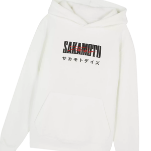 Sakamoto Day Printed <b>White</b> Hoodie Unisex Cotton Fleece Pullover Anime Streetwear Stylish Oversized Warm Winter Casual <b>Sweatshirt</b> - Product Image 3