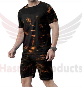 Ensemble de shorts en coton épais respirant de haute qualité pour garçons High Street Plus Size Ensembles pour hommes du Pakistan - Product Image 3