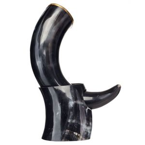Corne à vin classique haut de gamme avec corne à boire en métal, mug viking artisanal, mug en corne, prix d'usine le plus bas - Product Image 2