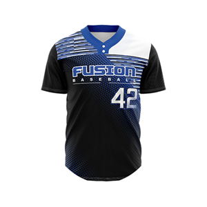 Camiseta de Béisbol de Secado Rápido, 100% Poliéster, Personalizada con Nombre/Número Estampado, Dos Botones, para Torneos, Precio al por Mayor - Product Image 1
