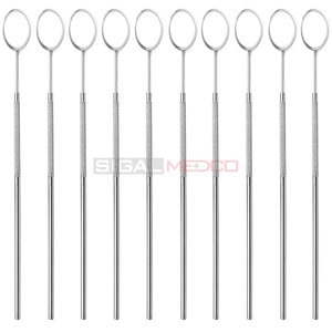 Ensemble de 10 miroirs buccaux dentaires manuels professionnels # Couteau chirurgical allemand en acier inoxydable de 6 mm avec manche, certifié CE Classe I, pour usage en chirurgie générale - Product Image 4