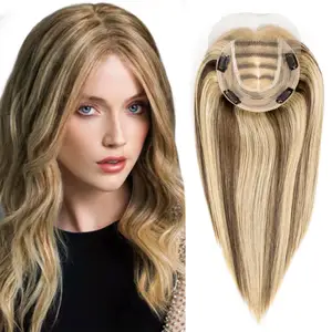 BLT Xuchang Vendors price remy human hair wigs mono base Lace Front Clip in double draw european human Hair Toppers For Women