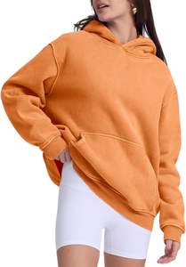 Sudadera con capucha con estampado DTG personalizado para mujer 400GSM Heavyweight 100% algodón Sun Faded Vintage Acid Wash Streetwear Pullover Hoodie - Product Image 3