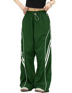 Pantalon cargo ample personnalisé, pantalon décontracté en polyester pour femme, confortable, léger, respirant, durable, taille haute - Product Image 3