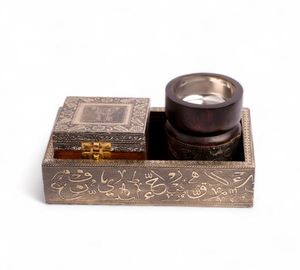 Brûleur d'encens en bois de manguier gaufré de luxe, imprimé à la main, Bakhoor Mubakhara, diffuseur d'aromathérapie religieuse pour la maison - Product Image 1