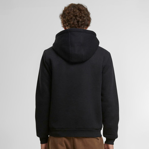 Vente en gros, sweat à capuche zippé à manches longues 100% coton pour hommes, vêtements de rue et décontractés, pull, broderie de logo personnalisé - Product Image 2