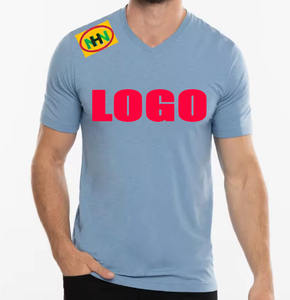 T-shirts tricotés à col en V pour hommes, impression numérique, séchage rapide, respirants, décontractés, à manches courtes, pour la gym, sérigraphiés, vierges - Product Image 2