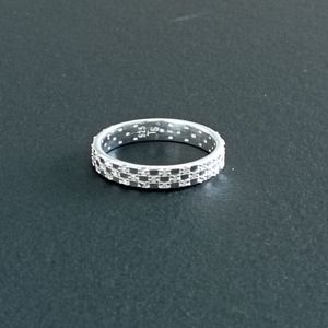 Bague en argent sterling 925 faite à la main simple bande polie pour un usage quotidien bijoux en vrac fournisseur en gros d'exportation - Product Image 4