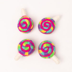 Handmade <b>Wool</b> <b>Felt</b> Lollipop <b>for</b> Kids Pretend Play Ethically Handmade Fair Trade Summer Decor Party Decorations Prop - Product Image 1