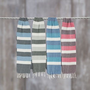 Avior Customized Striped Pattern Cotton Soft Hammam Pareo Fouta Towel Multi-Purpose <b>Beach</b> Towel Export From India - Product Image 1