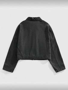 แจ็คเก็ตยีนส์สั่งทำพิเศษ พร้อมงานปักทั่วทั้งตัวเสื้อ สำหรับผู้หญิง ลายปักดอกไม้ แจ็คเก็ตยีนส์ผู้หญิง ปักโลโก้ตามสั่ง - Product Image 4