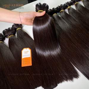 100% faisceaux de cheveux humains extensions de cheveux vierges de haute qualité couleur noire naturelle longue longueur vendeur en gros - Product Image 1