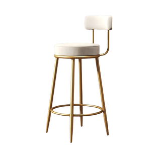 Modern Style Gold Plated Wicker <b>Bar</b> <b>Stools</b> American Height Counter Restaurant Chair for Home Kitchen Latest Design Entry Bedroom - Product Image 4