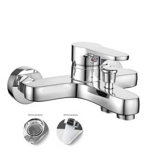 Mezclador de baño externo de una sola palanca serie Blus con acabado cromado pulido Juego de ducha cromado Paquete de 1 - Product Image 6