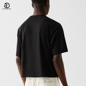 Camiseta de poliéster de 300g de corte Regular de peso pesado, gráfico personalizado, secado rápido, recortada en blanco para hombre - Product Image 3