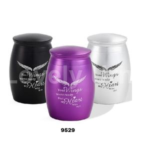 Urna pequeña de 2,67 pulgadas para cenizas humanas, juego de recuerdo de 3 urnas de alas para cenizas humanas, urna de recuerdo para hombres y mujeres adultos con bolsa gratis - Product Image 1