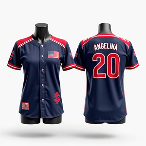 Obtener personalizado hecho Digital impreso béisbol Softball Jerseys transpirable malla poliéster ropa deportiva equipo uniformes al por mayor - Product Image 4