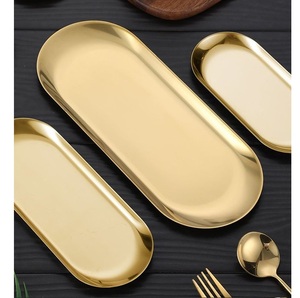 Bandeja redonda de metal para servir para presentación de chocolate y postres - Product Image 4