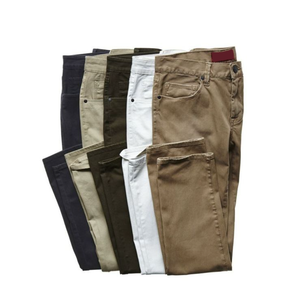 Pantalons chino décontractés et formels pour hommes Taille haute Toile Coupe ajustée Poids lourd Confortable Élégant de BD - Product Image 3