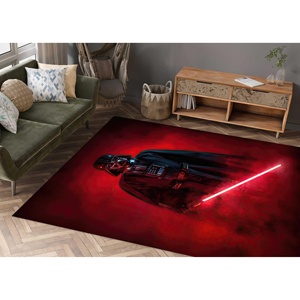 Alfombra Estampada Star Wars: Roja, Moderna, Decorativa, Colorida, Personalizada, para Salón, Pasillo, con Pelo Suave - Product Image 3