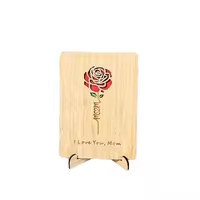 Tarjeta de Felicitación de Madera, Invitación de Boda, Tarjeta de Cumpleaños, Tarjeta de Felicitación para el Día de la Madre/Día de San Valentín, Tarjeta de Bendición Grabada, Ecológica y Personalizada - Product Image 6