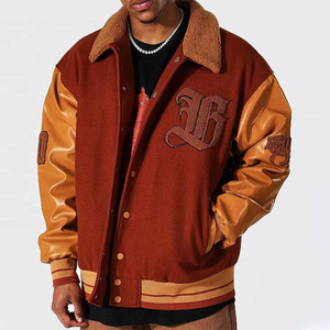 Veste universitaire pour hommes haute qualité, logo brodé, manches en cuir personnalisées Varsity Letterman Varsity Jacket pour hommes - Product Image 3