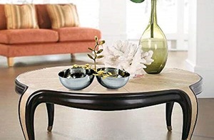 Bols de service décoratifs de qualité supérieure pour la maison et le restaurant 2 avec poignée florale feuillue attachée fabriqués à partir de matériaux de haute qualité en vrac - Product Image 2