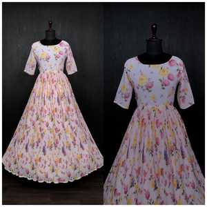 <span class=keywords><strong>Georgette</strong></span> Giả Với Áo Choàng Xếp Li In Họa Tiết Có Vẻ Đáng Yêu Đối Với Trang Phục Dự Tiệc Cho Nữ Trang Phục Thường Ngày - Product Image 6