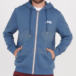 Sweat-shirt d'hiver pour hommes de haute qualité Anti-boulochage coton Polyester solide à capuche poche polaire uni teint léger respirant - Product Image 2
