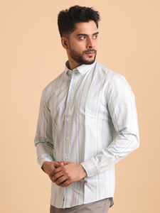 La mejor camisa básica de manga larga de algodón a cuadros en verde Armario cómodo y elegante Esencial para ropa informal y semiformal - Product Image 5