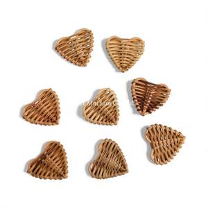 Abalorio de Ratán para Pendientes y Collares, Componente de Joyería Tejido Natural Hecho a Mano - Product Image 2