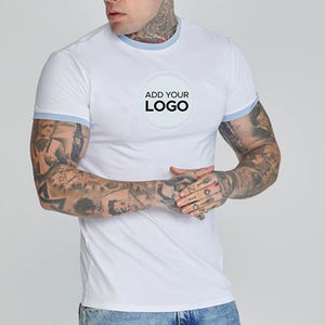 เสื้อยืดพิมพ์ลายสำหรับยิมฟิตเนสของผู้ชายสำหรับทุกเพศดีไซน์แบบแหวนทำจากผ้าฝ้าย/เส้นใยไม้ไผ่ - Product Image 3