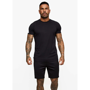 Ensemble de fitness décontracté pour hommes-T-shirt à manches courtes et short Survêtement d'été respirant et thermique deux pièces - Product Image 4