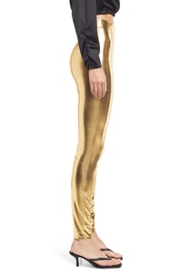 Nuevo Fitness logotipo personalizado cintura alta transpirable cepillado Material suave cintura alta mujeres gimnasio Yoga Leggings - Product Image 3