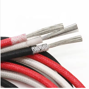 300 Degree Fiberglass Braided <b>Silicone</b> <b>Rubber</b> High Temperature Wire Cable with Fiberglass Coating - Product Image 3