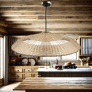 Tienphong Venta al por mayor 2025 Elora Tejido a mano 100cm Dia. Pantalla de sombra de luz de techo de ratán, luz de techo de bambú, linterna asiática - Product Image 2